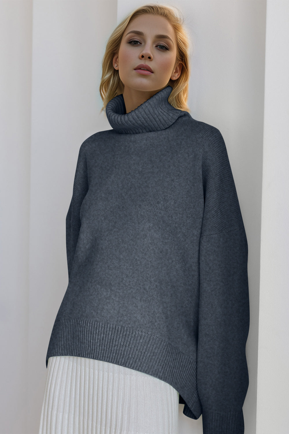 Basic Bae Turtleneck Long Sleeve Sweater - Be Juliet