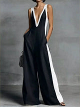 Céline Contrast Trim Jumpsuit - Be Juliet