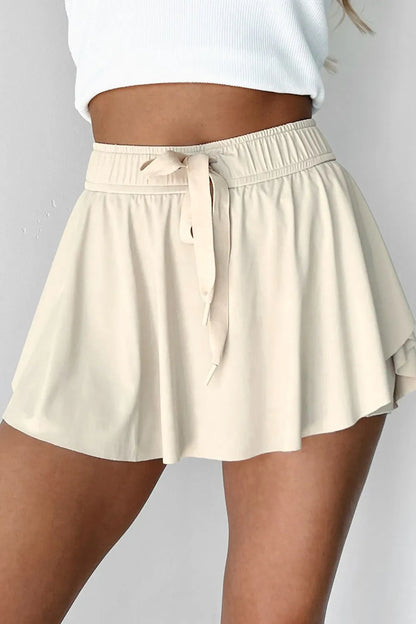 Romy Drawstring Active Skort - Fuchsia Pink, back view on model - Be Juliet