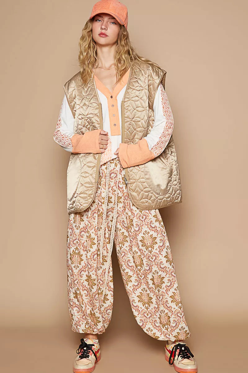 Maribel Floral Quilted Vest - Be Juliet