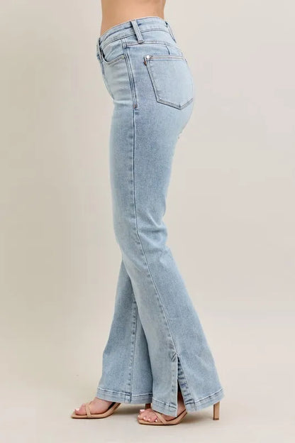 Judy Blue Tummy Control Vintage Wash Slim Boot Jeans – Plus Size - Be Juliet