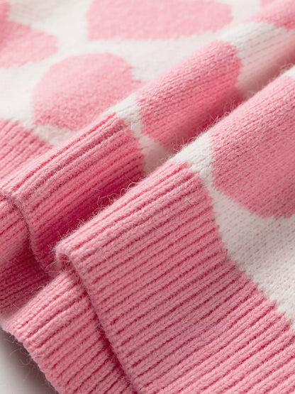 Valentine Heart Round Neck Sweater - Be Juliet