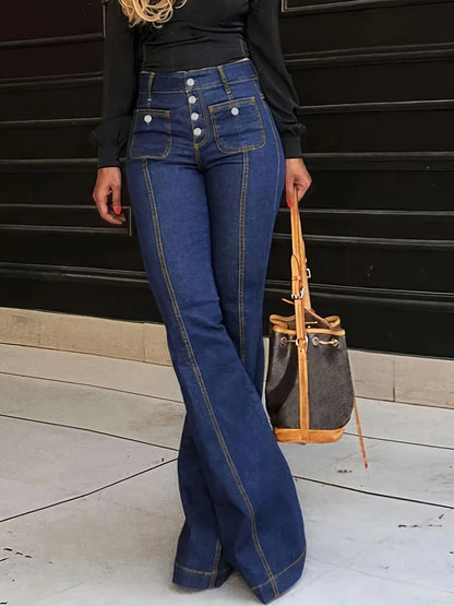 Delphine Flare Jeans – Classic Wash - Be Juliet