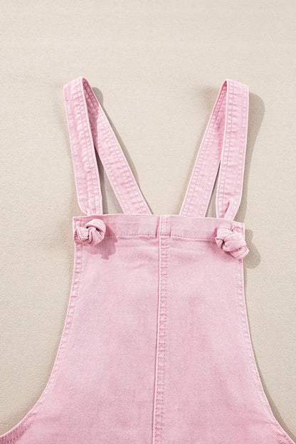 Dani Knot-Strap Denim Overalls - Be Juliet