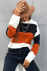 Perfee Color Block Sweater