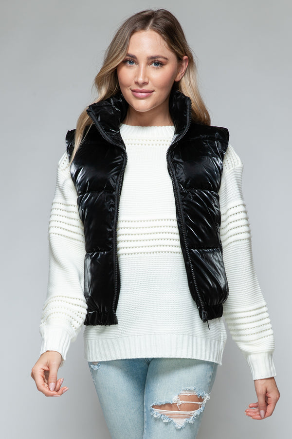 Alarie Fine Fur Lining Quilted Vest