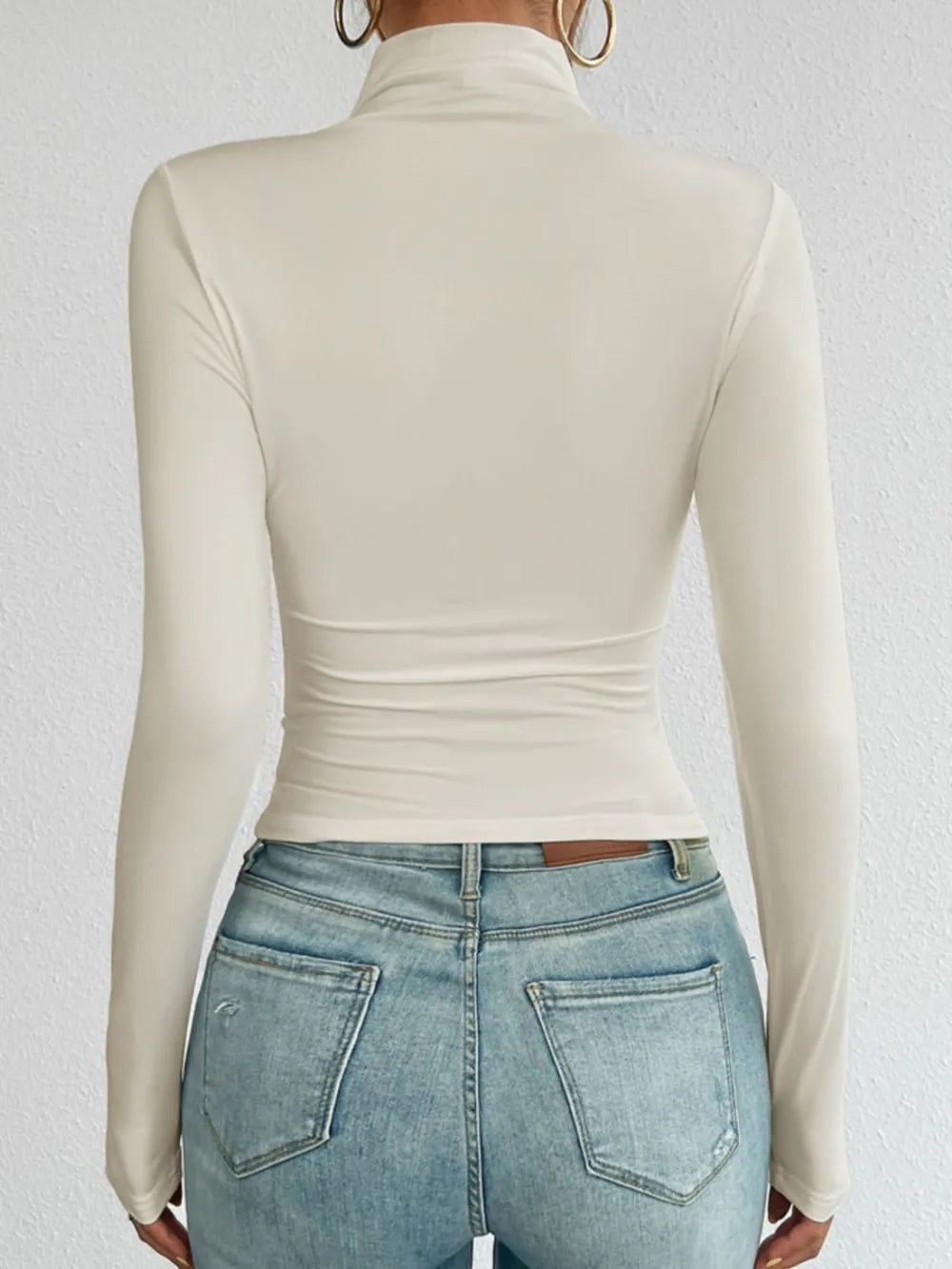 Devine Mock Neck Long Sleeve T-Shirt - Be Juliet