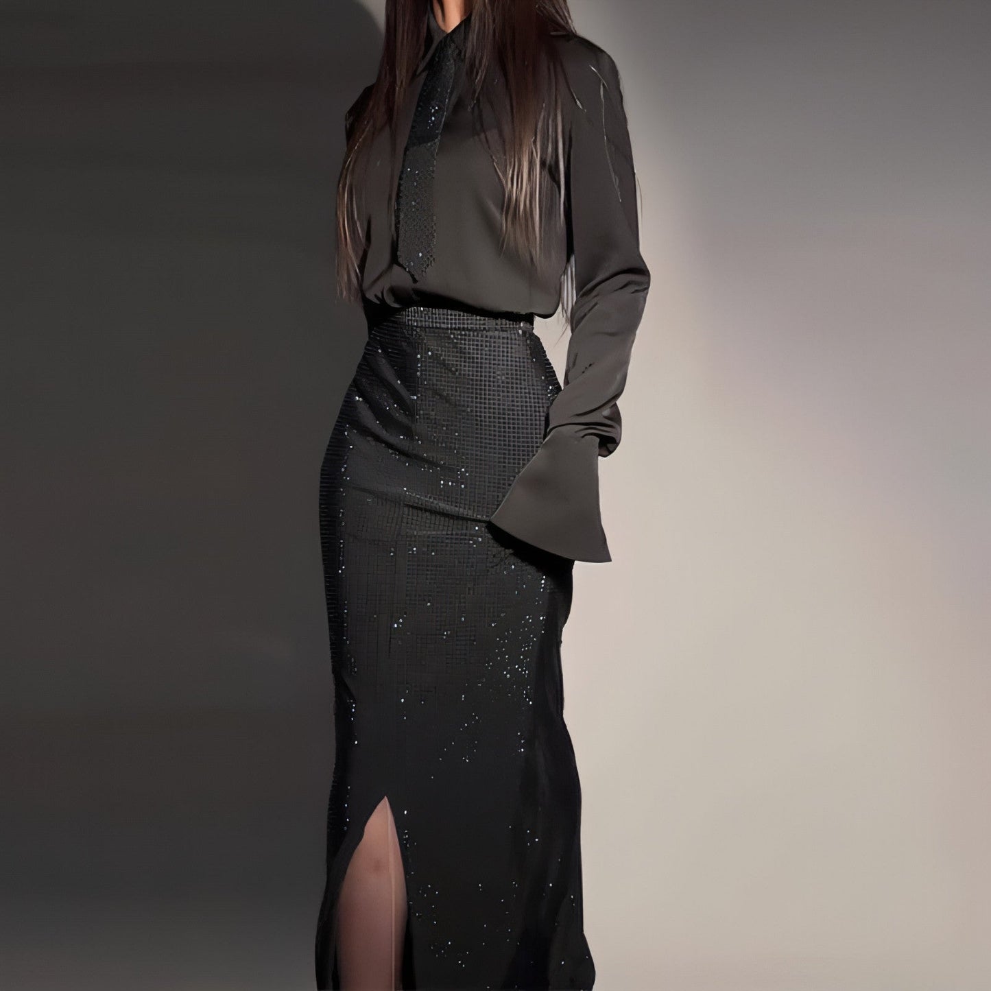 Elara Crystal Wrap Skirt Set - Be Juliet