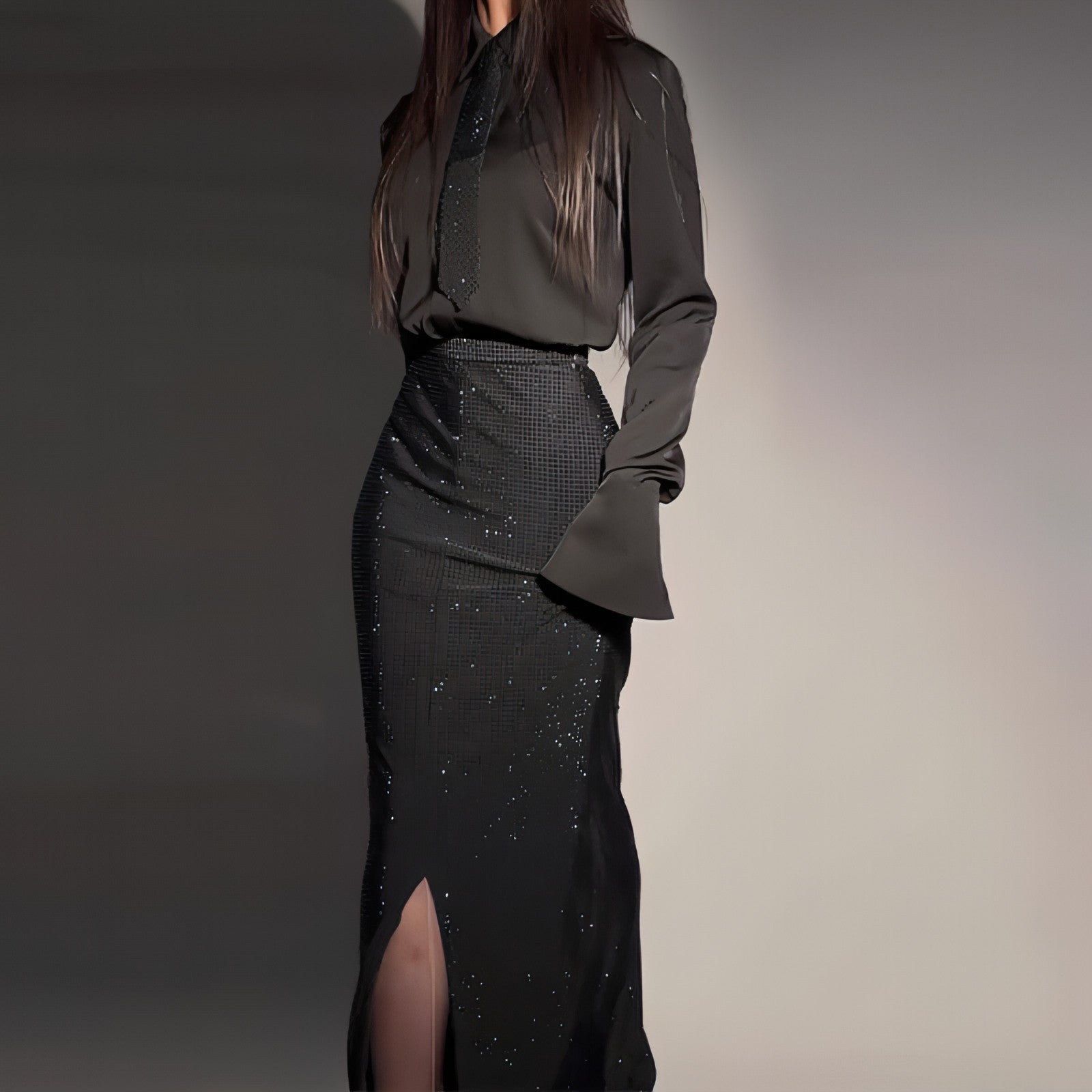 Elara Crystal Wrap Skirt Set - Be Juliet