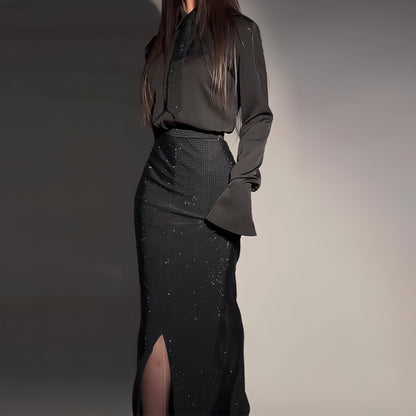 Elara Crystal Wrap Skirt Set - Be Juliet