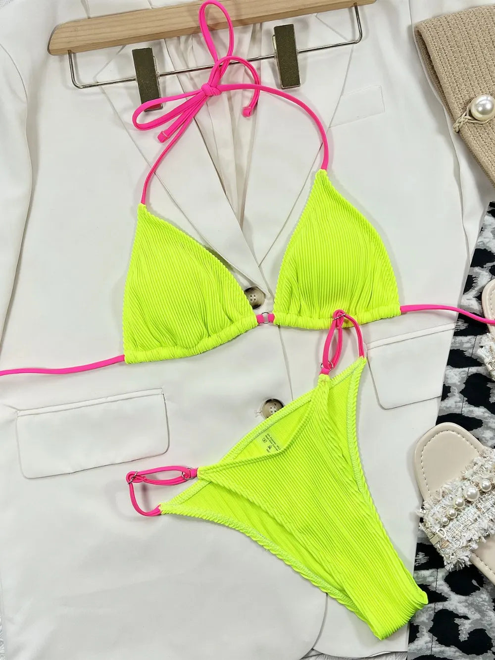 Noa Ribbed Tie-Back Bikini Set - Be Juliet