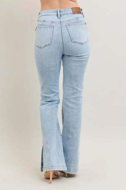 Judy Blue Tummy Control Vintage Wash Slim Boot Jeans – Plus Size - Be Juliet