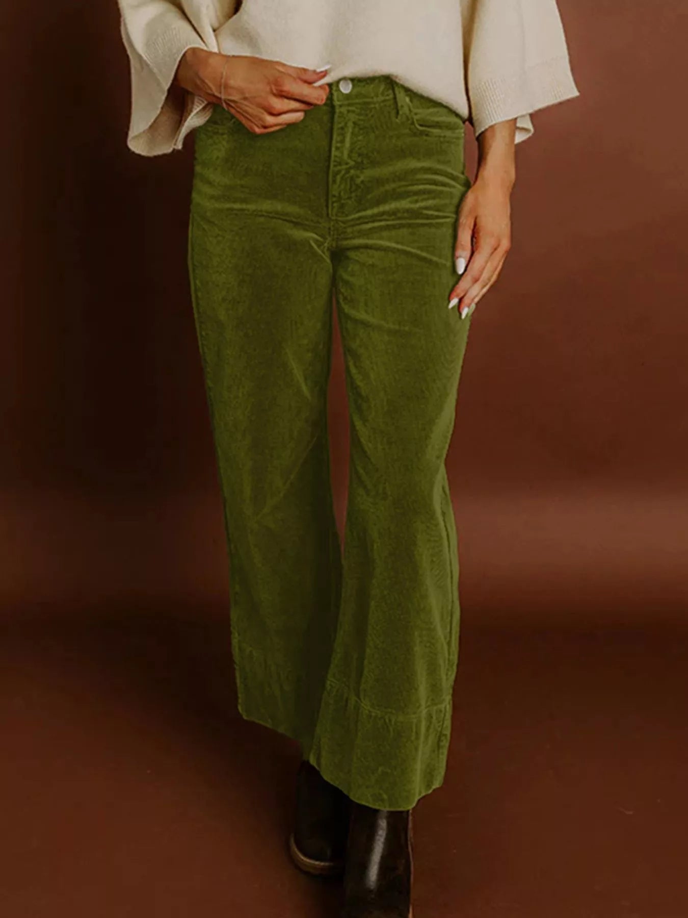 Céline Corduroy High-Waist Wide Leg Pants - Be Juliet