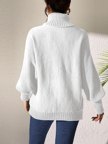 Lip Turtleneck Long Sleeve Sweater - Be Juliet