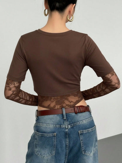 Claire Lace Patchwork Bodysuit - Be Juliet