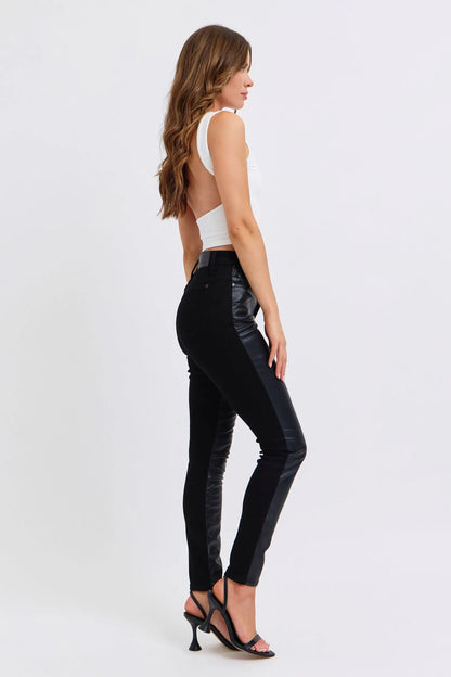 Judy Blue High-Waist Faux Leather Skinny Pants – Plus Size - Be Juliet