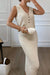 Flower V-Neck Vest and Skirt Sweater Set - Be Juliet