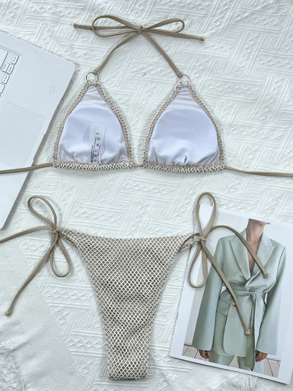 Shannon Halter Neck Tie Back Bikini Set - Be Juliet