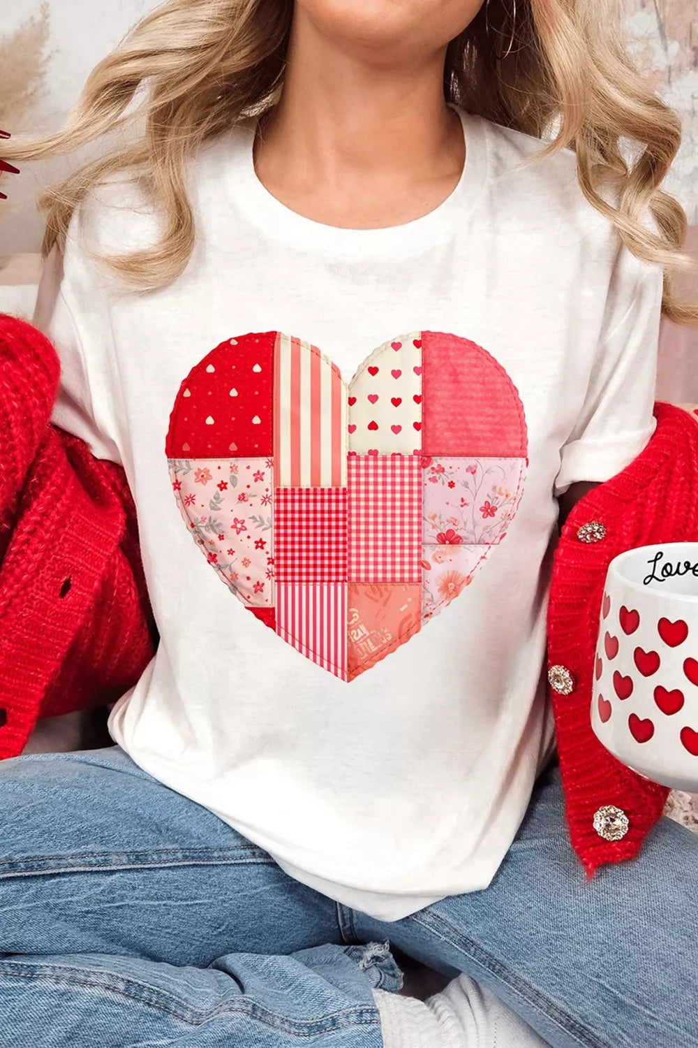 Romy Patchwork Heart Tee - Be Juliet