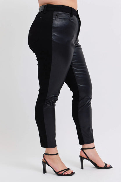 Judy Blue High-Waist Faux Leather Skinny Pants – Plus Size - Be Juliet