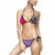 Perfect Bikini Deep Graphic Women's Bikini Swimsuit - Black, front 3/4 view, side-tie bottoms - Be Juliet