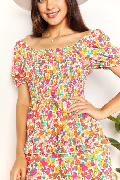 Devine Smocked Sweetheart Mini Dress - Be Juliet