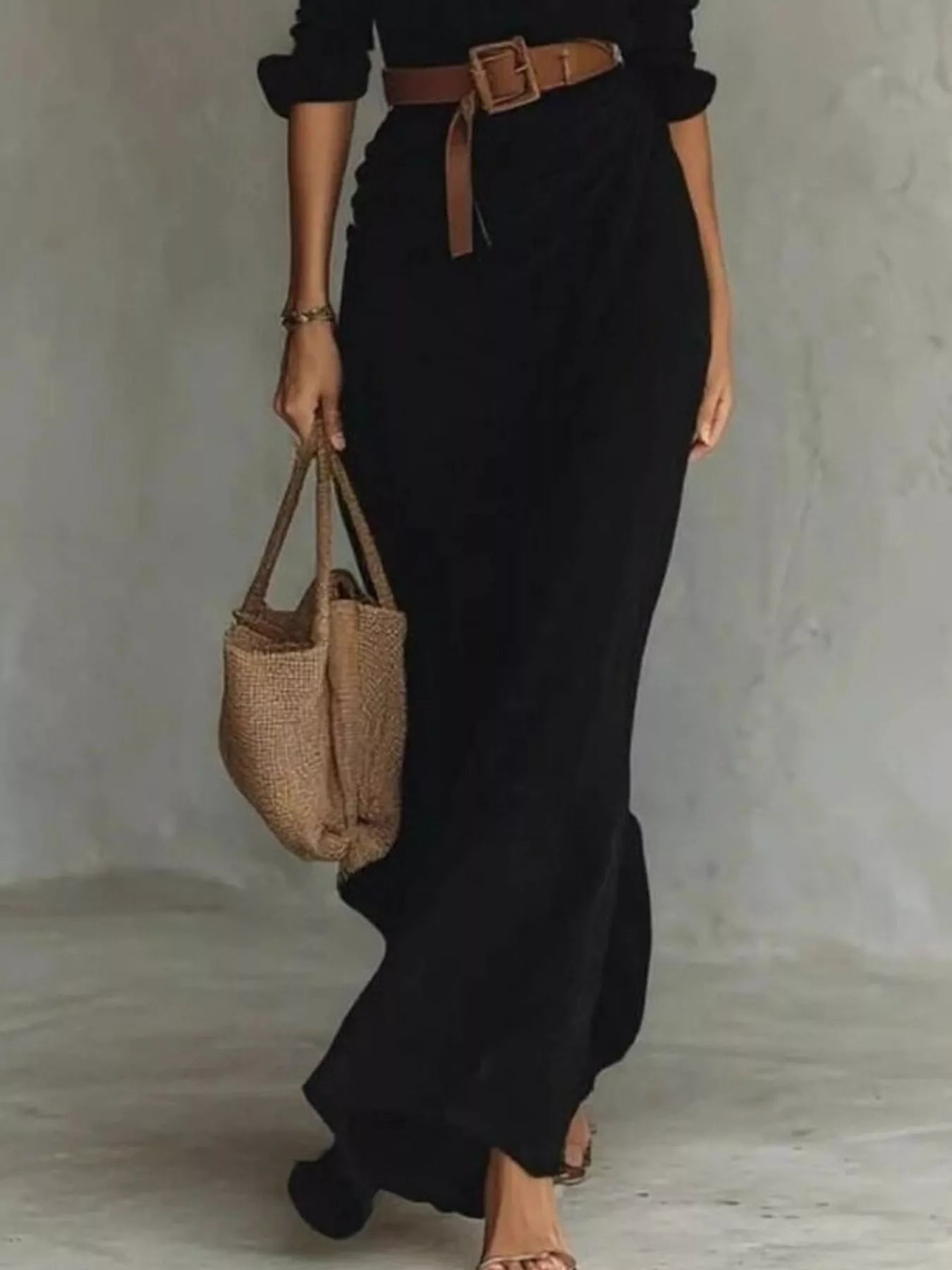 Juliette Ruched Long Sleeve Maxi Dress - Be Juliet