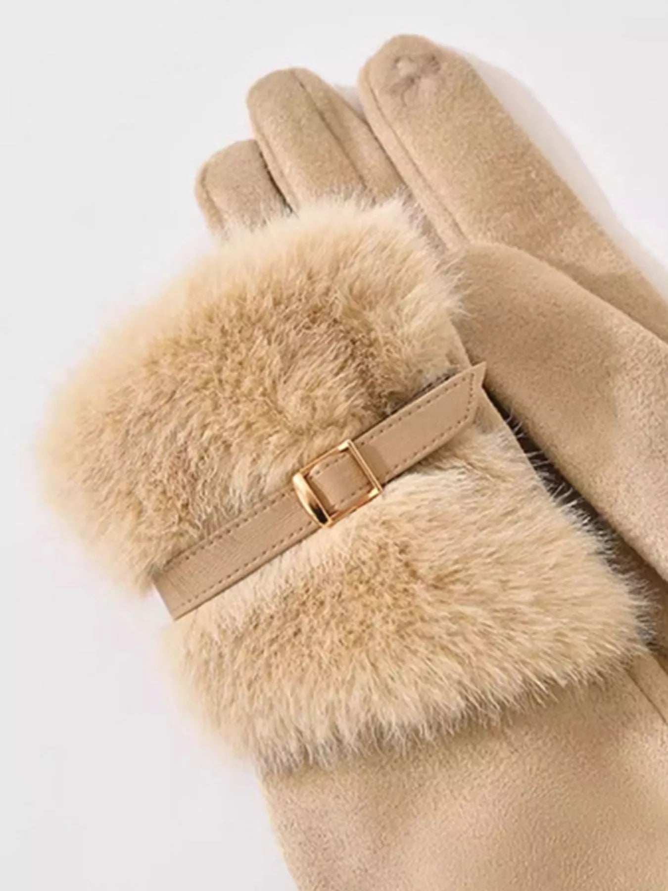 Chloé Faux Fur Cuff Gloves - Be Juliet