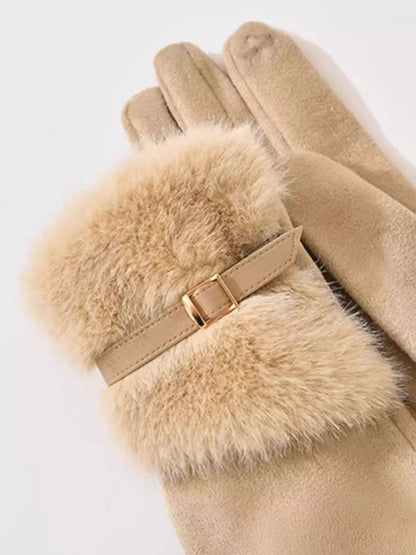 Chloé Faux Fur Cuff Gloves - Be Juliet