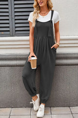 Lovelet Knotted Strap Overalls with Pockets - Be Juliet