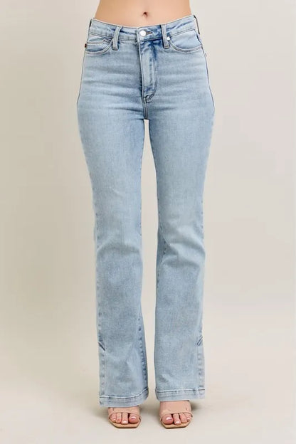 Judy Blue Tummy Control Vintage Wash Slim Boot Jeans – Plus Size - Be Juliet