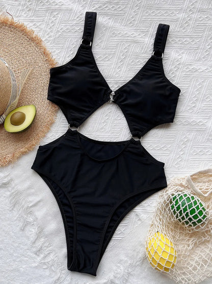 Selene Cutout Plunge One-Piece - Be Juliet