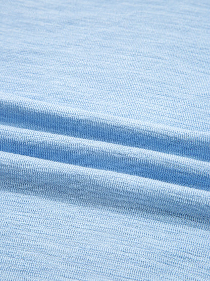 Maya Relaxed Batwing Top - Light Blue, flat lay front view - Be Juliet