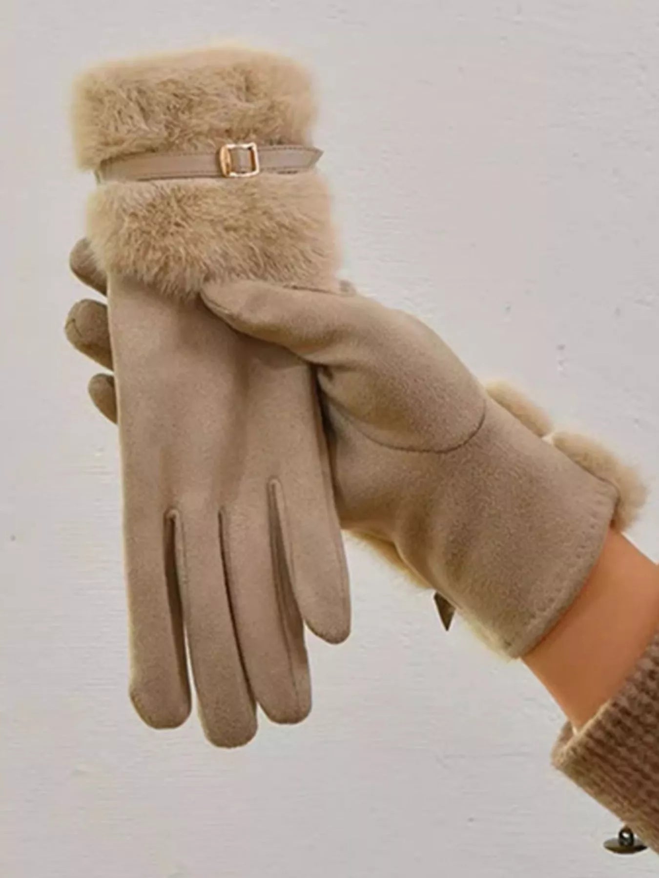 Chloé Faux Fur Cuff Gloves - Be Juliet
