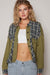 POL Plaid Button Down Shirt with Chest Pockets - Olive, front view on model - Be Juliet