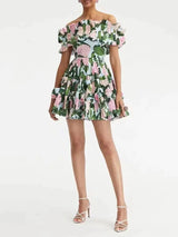 Summer Floral Ruched Dress