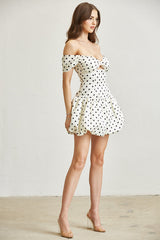Lucía Polkadot Satin Bubble Dress