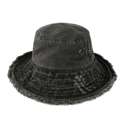 Clara Wide Brim Frayed Bucket Hat – Natural - Be Juliet