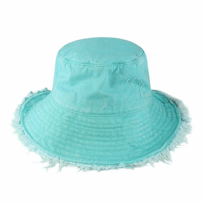 Clara Wide Brim Frayed Bucket Hat – Natural - Be Juliet