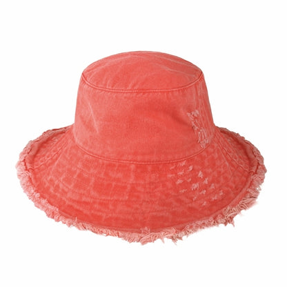 Clara Wide Brim Frayed Bucket Hat – Natural - Be Juliet
