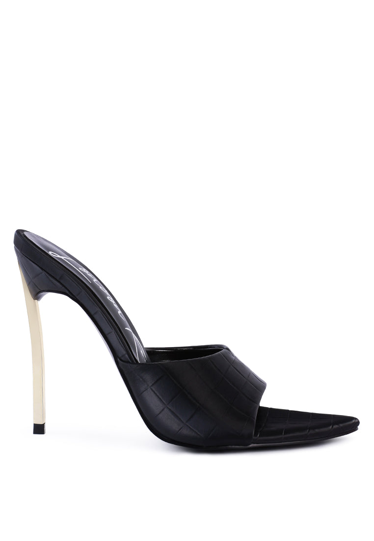 Bottoms Up Strappy Slip-On Stiletto Heels - Be Juliet