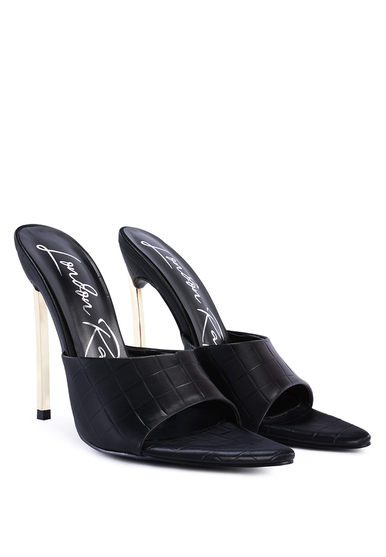 Bottoms Up Strappy Slip-On Stiletto Heels - Be Juliet