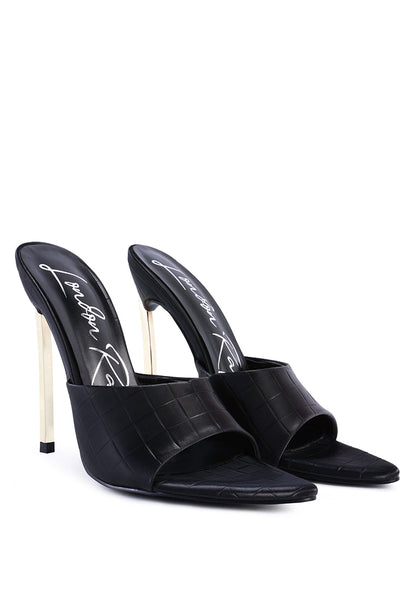 Bottoms Up Strappy Slip-On Stiletto Heels - Be Juliet