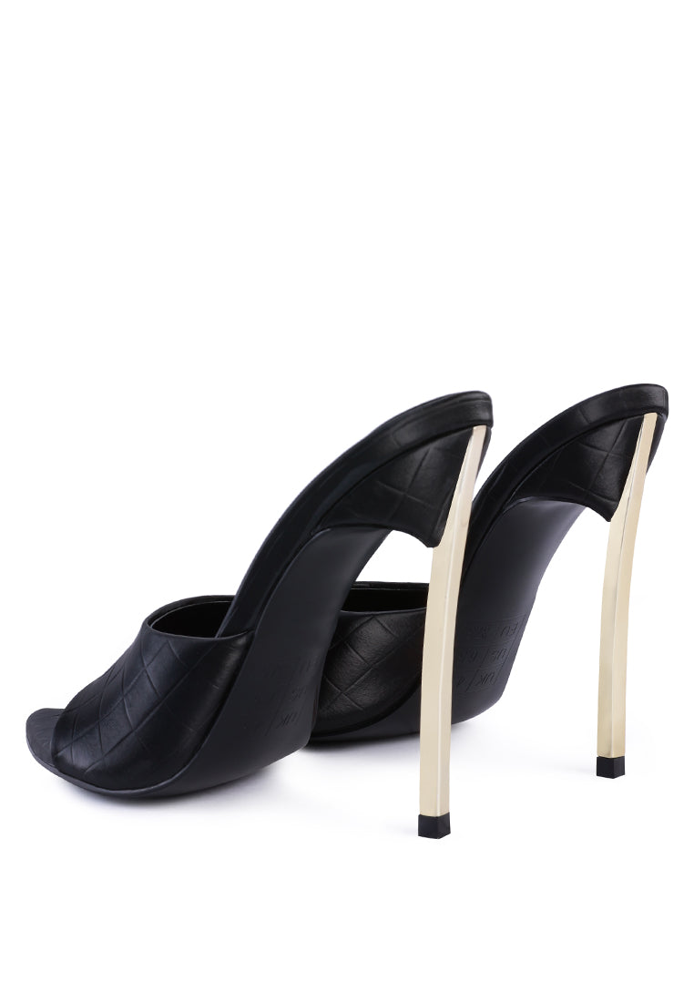 Bottoms Up Strappy Slip-On Stiletto Heels - Be Juliet