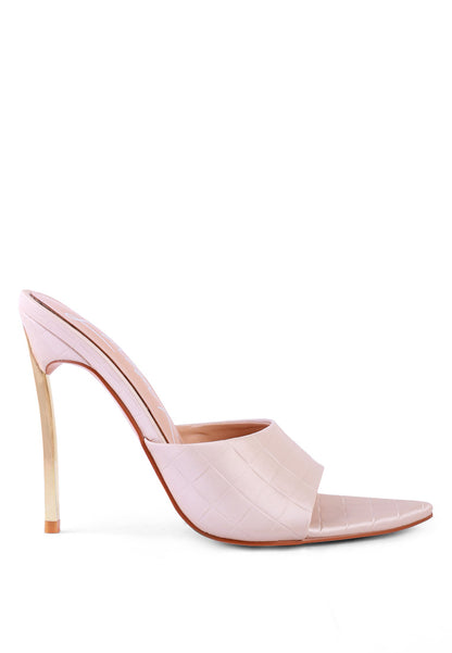 Bottoms Up Strappy Slip-On Stiletto Heels - Be Juliet