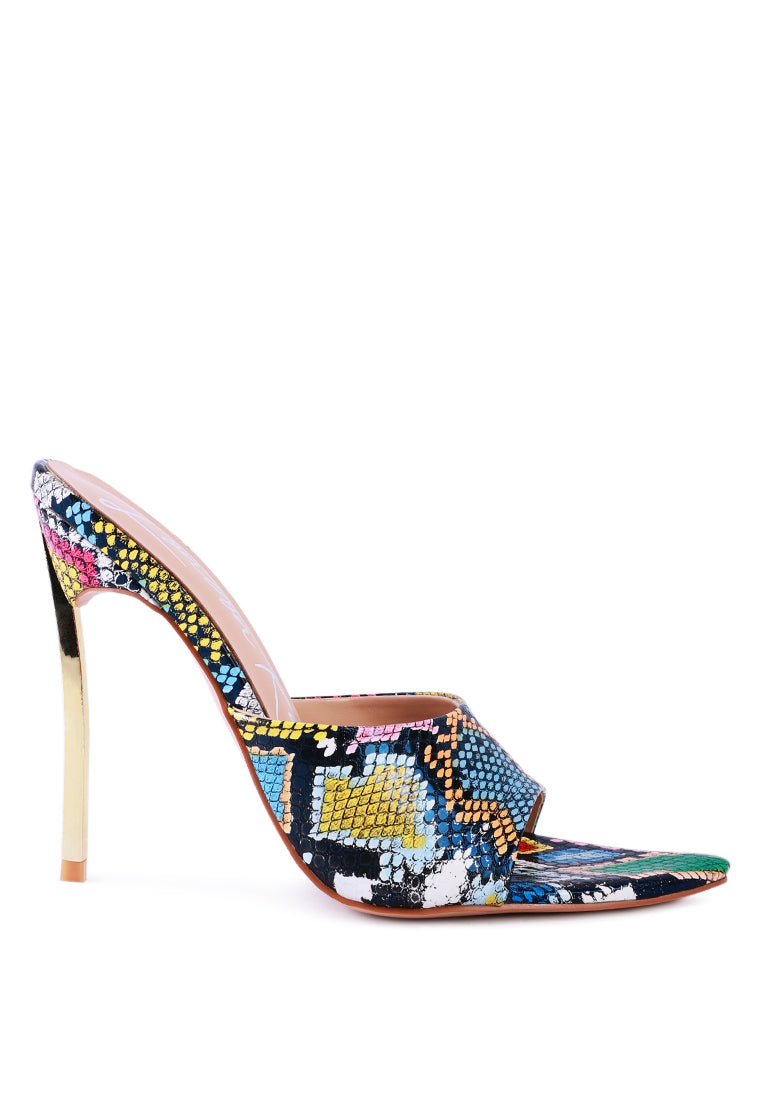 Bottoms Up Strappy Slip-On Stiletto Heels - Be Juliet