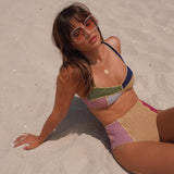 Harriet High Waist Patchwork Bikini - Be Juliet