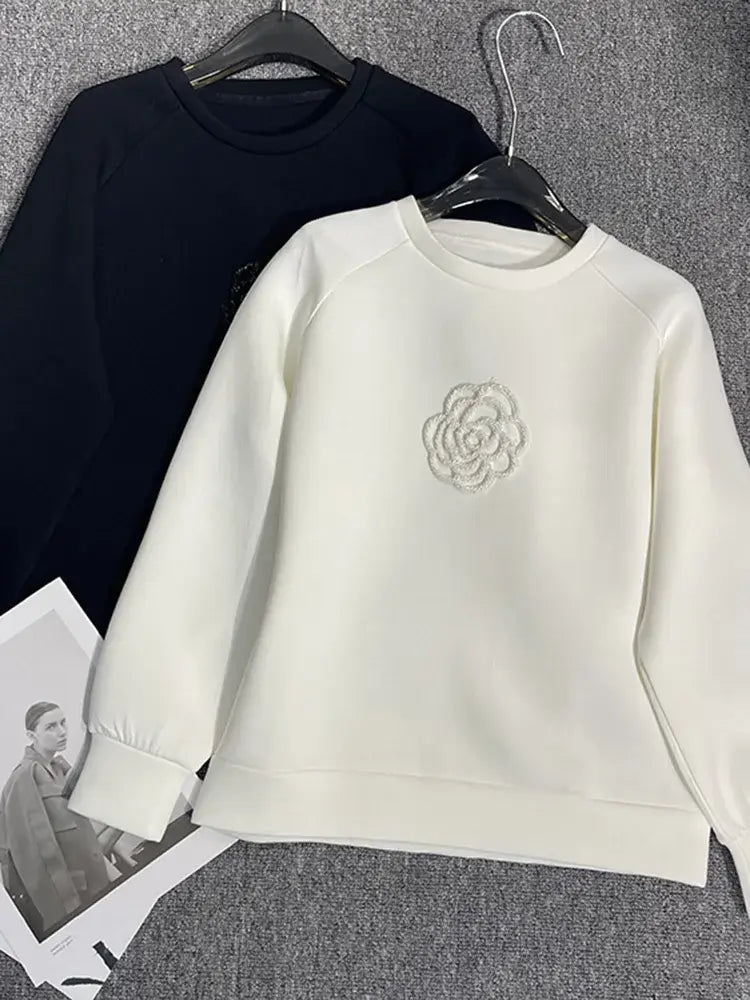 Caterina Pullover Sweater - flat lay showing front and back - Be Juliet