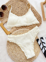 COURTNEY FRILL TEXTURED TWO-PIECE SWIM SET