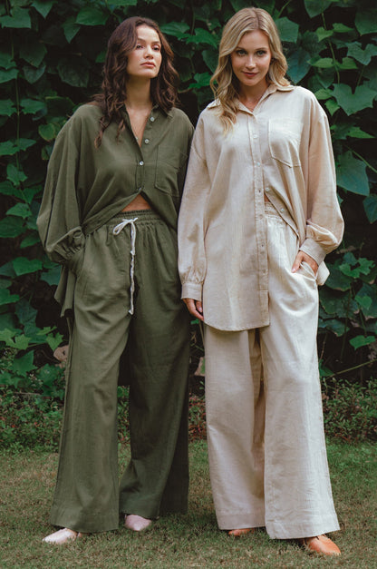 Calin Wide Leg Linen Pants – Final Sale - Be Juliet